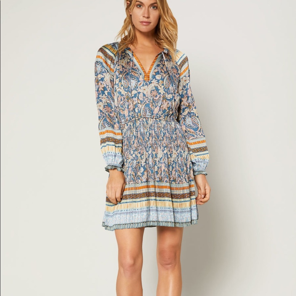 Current Air Los Angeles | Paisley Border Print Dress | XS